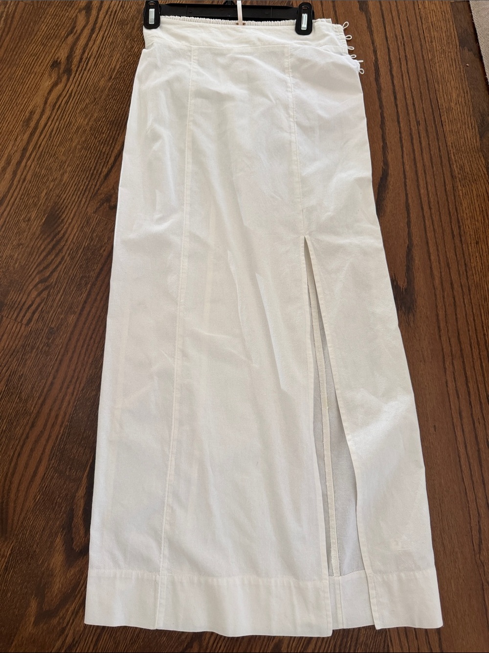 Free People White Maxi Skirt with Side Slit